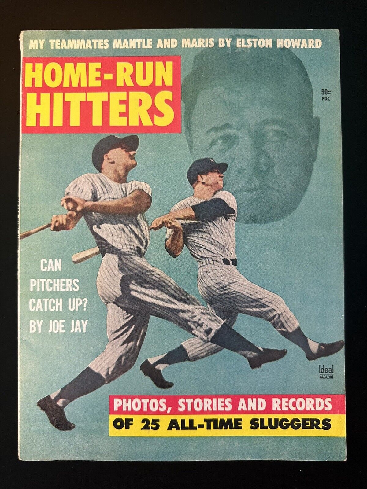 1962 Ideal Baseball Magazine Mickey Mantle Roger Maris cover - Clean EX-MT