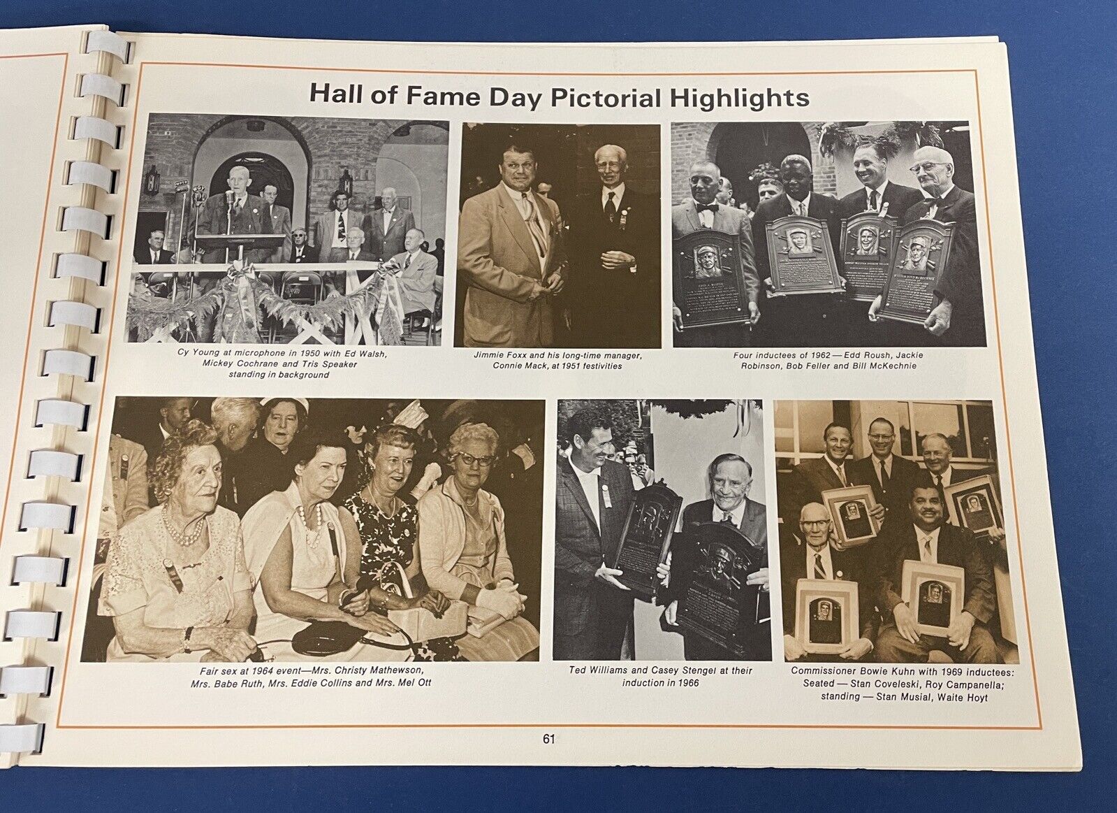 1970 National Baseball Hall of Fame Museum Program