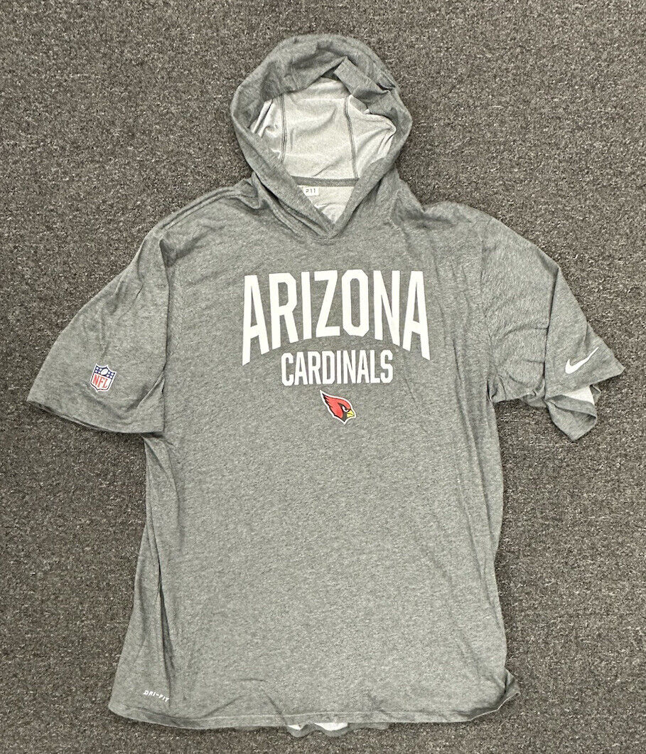 Larry Fitzgerald Arizona Cardinals #11 HOF GAME USED Gray Nike Hooded Warmup