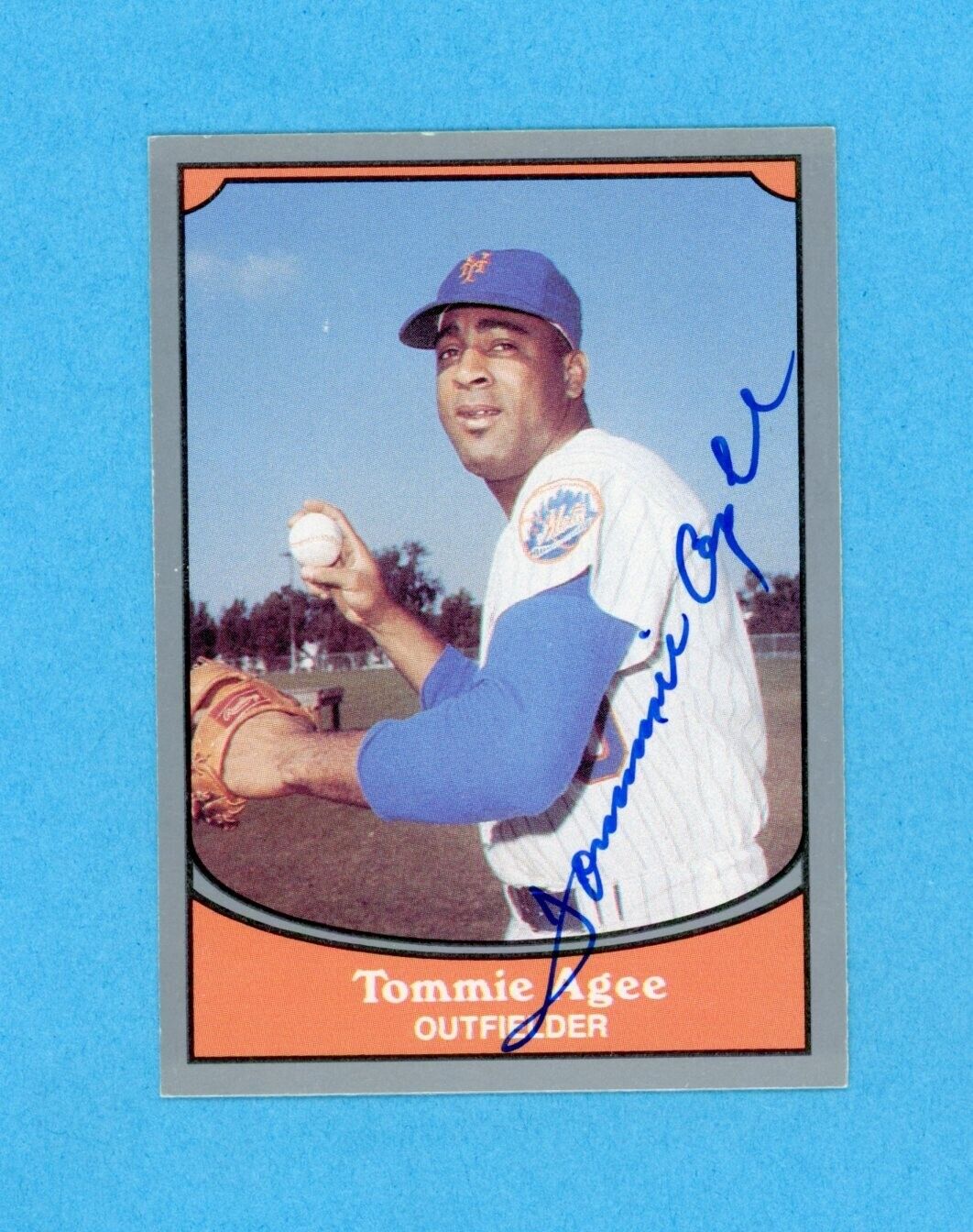 Tommie Agee New York Mets 1990 Pacific Legends #2 Autographed Baseball Card