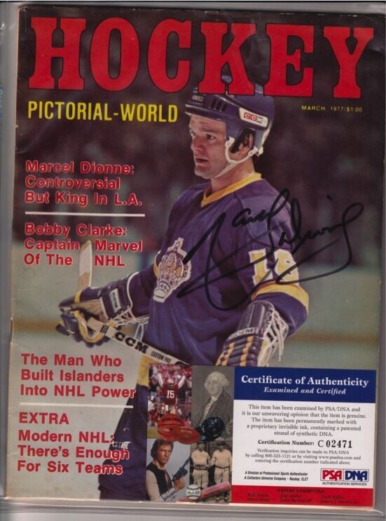 Hockey 1977 Pictorial Marcel Dionne PSA/DNA Auto