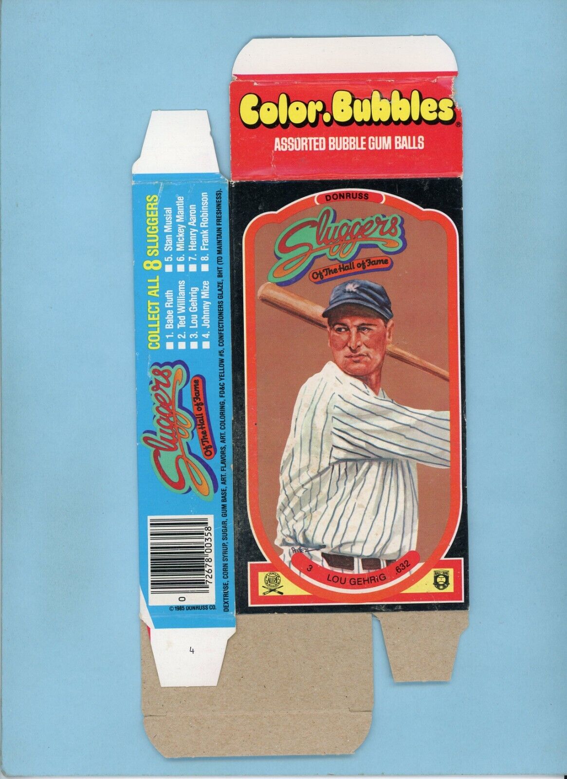 1985 Donruss Sluggers of The HOF Complete Box Set of 8 Baseball Cards VG-NM