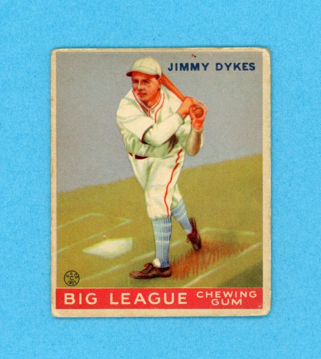 1933 Goudey #6 Jimmy Dykes Chicago White Sox Rookie Baseball Card VG wrk trc