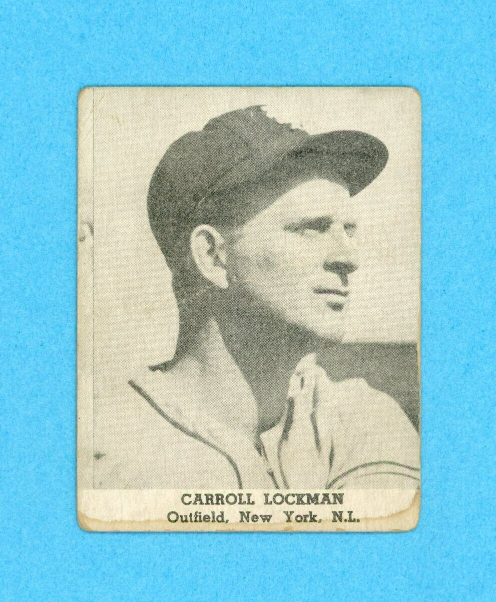 1947 Tip Top Bread Carroll Lockman New York Giants Baseball Card Low Grade