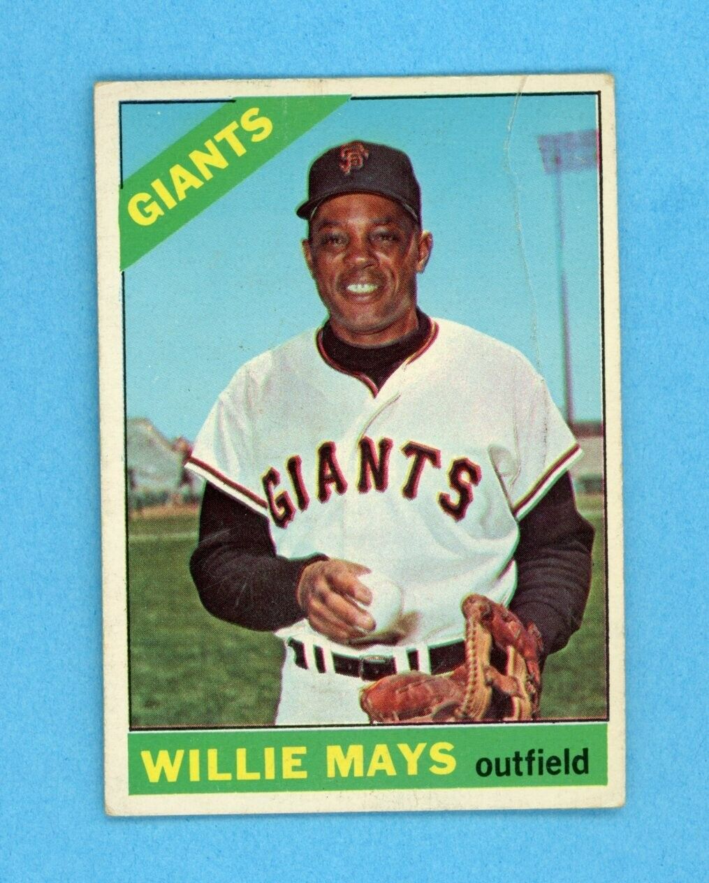 1966 Topps #1 Willie Mays San Francisco Giants Baseball Card Low Grade