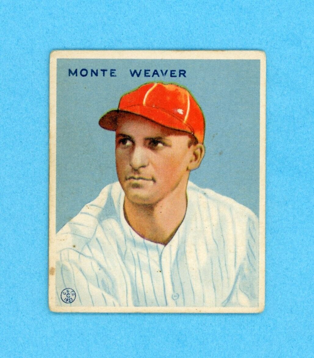 1933 Goudey #111 Monte Weaver Washington Senators Baseball Card Vg-Vg+