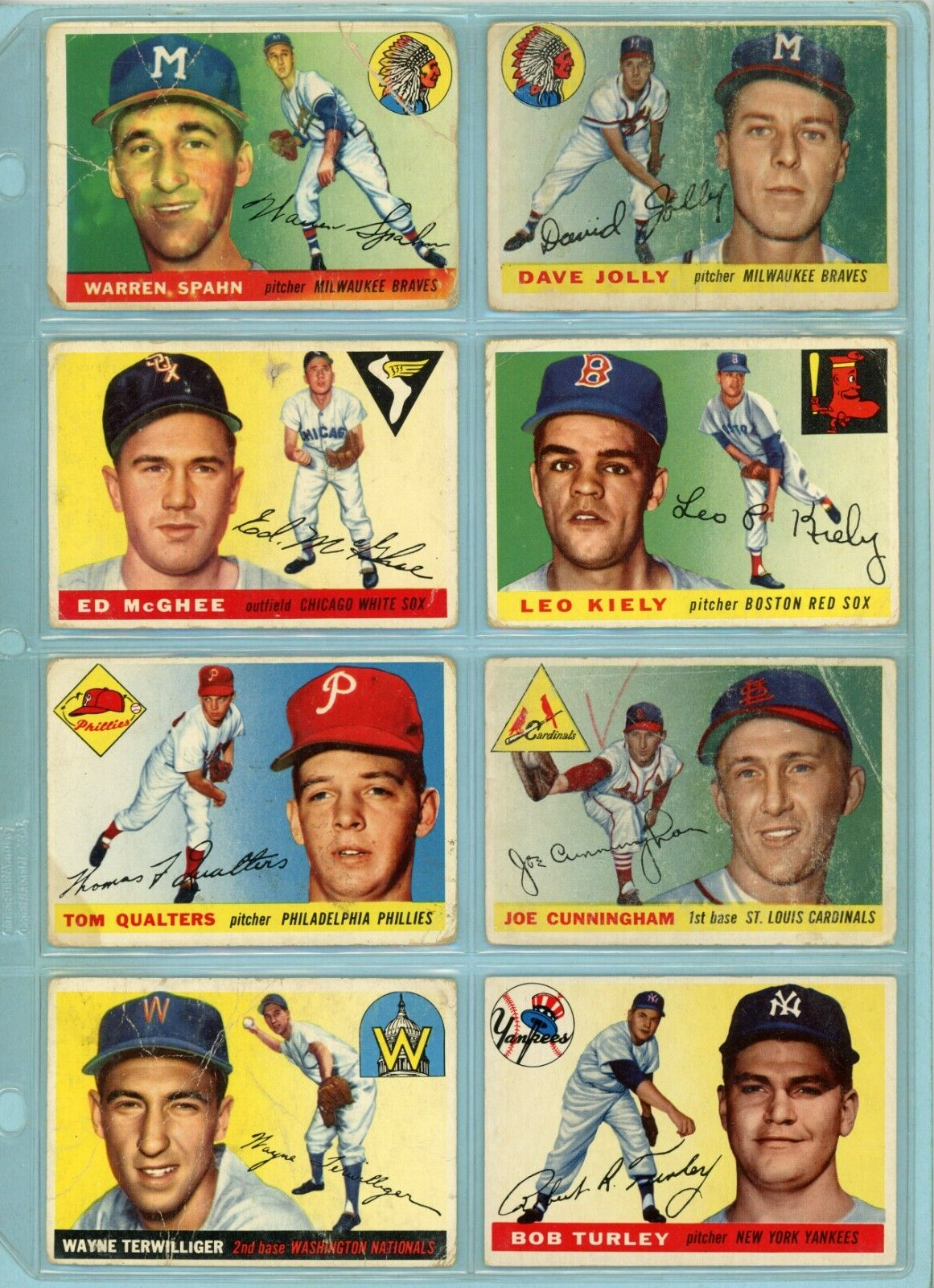 1955 Topps Starter Set Lot of 132 Different Baseball Cards Low Grade