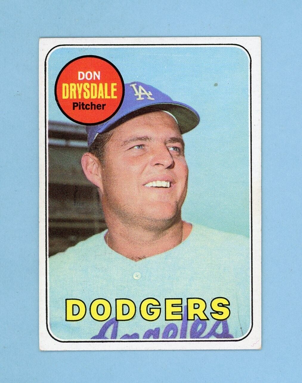 1969 Topps #400 Don Drysdale Los Angeles Dodgers Baseball Card Ex/Mt pt mk sta