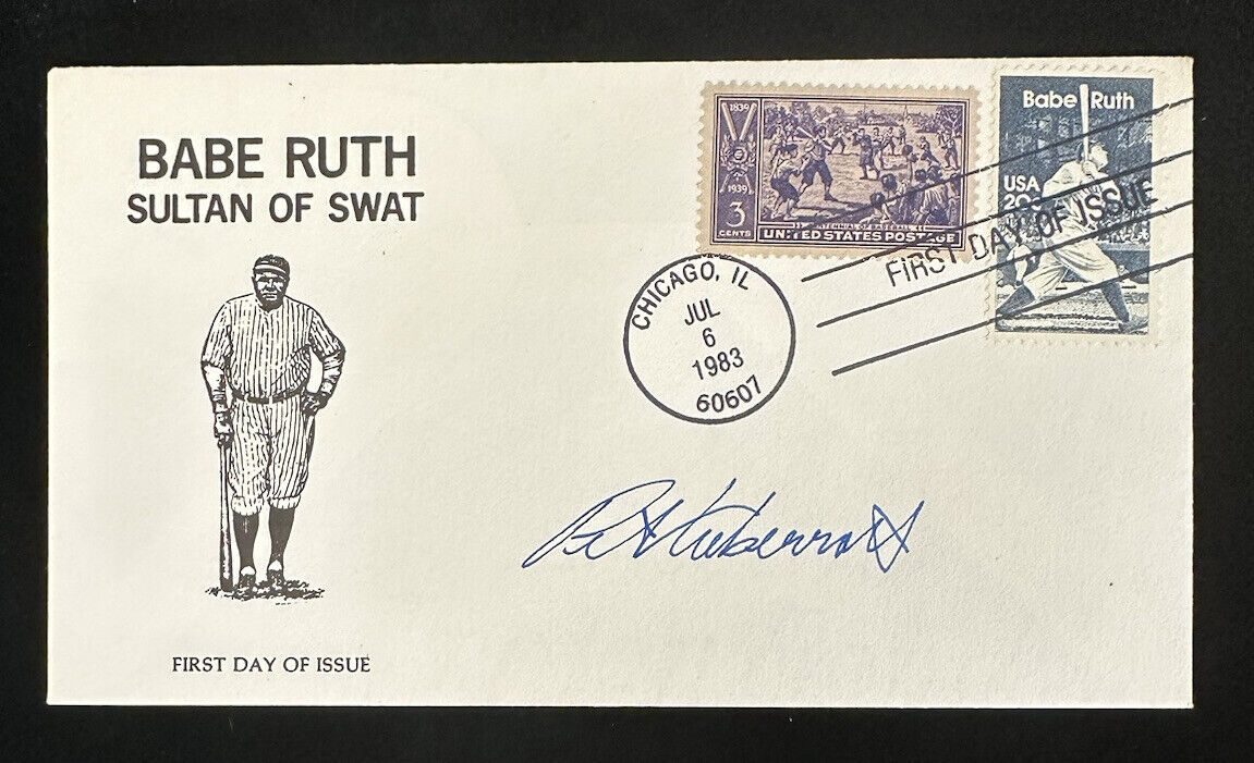 Peter Ueberroth SIGNED 1983 Babe Ruth Sultan of Swat FDC / Envelope w/ Hologram