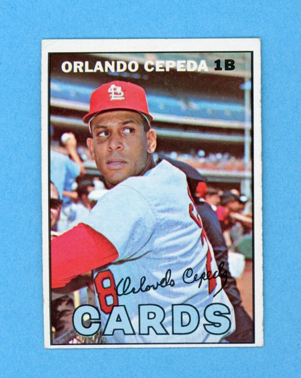 1967 Topps #20 Orlando Cepeda St. Louis Cardinals Baseball Card EX+-EX++ o/c