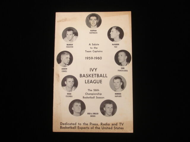 1959-1960 Ivy Basketball League Press Guide EX+