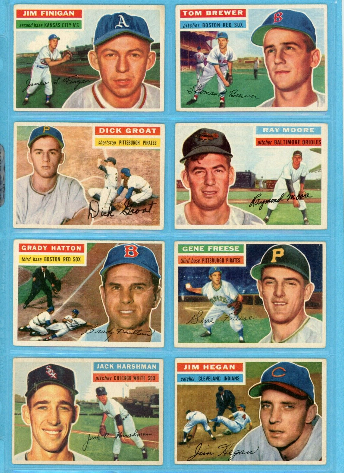 1956 Topps Starter Set Lot of 40 Different White Back Baseball Cards Vg/Ex