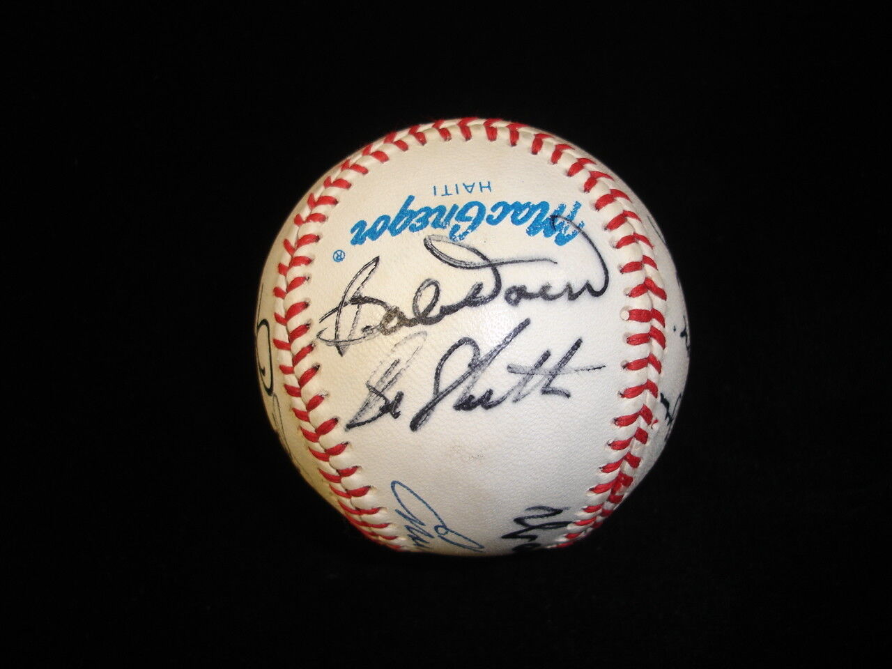 Baseball Stars & Hall of Famers Multi Signed Baseball 12 sigs Spahn Slaughter