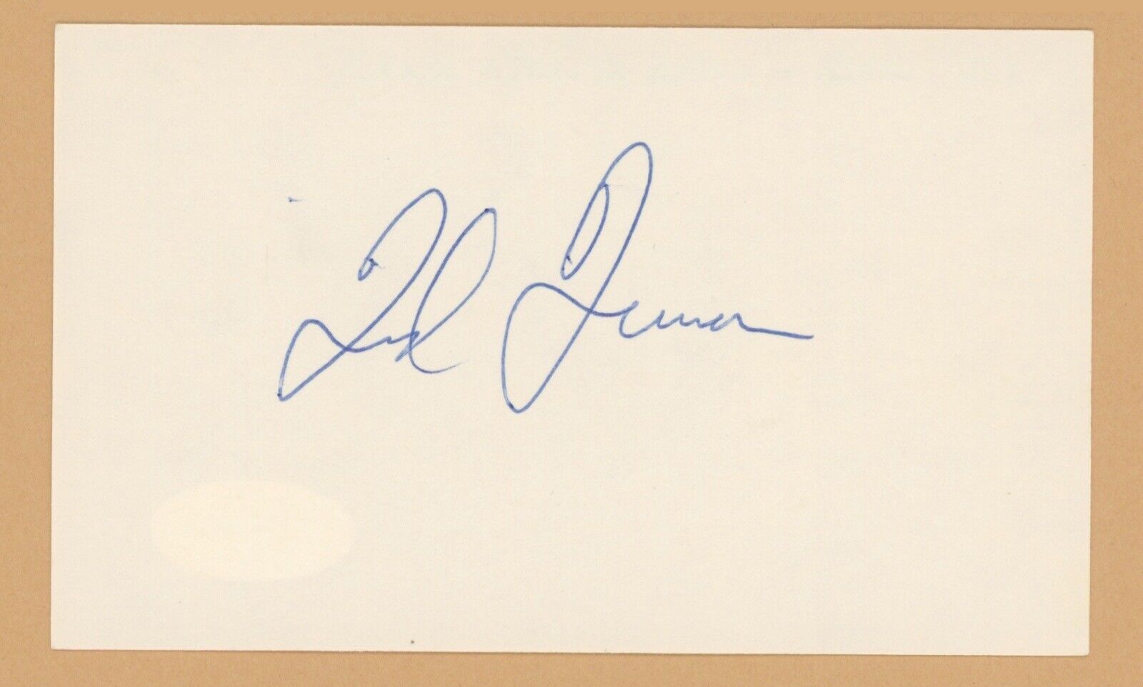 Ted Turner Signed Index Card  w JSA Sticker • Braves Owner • TNT