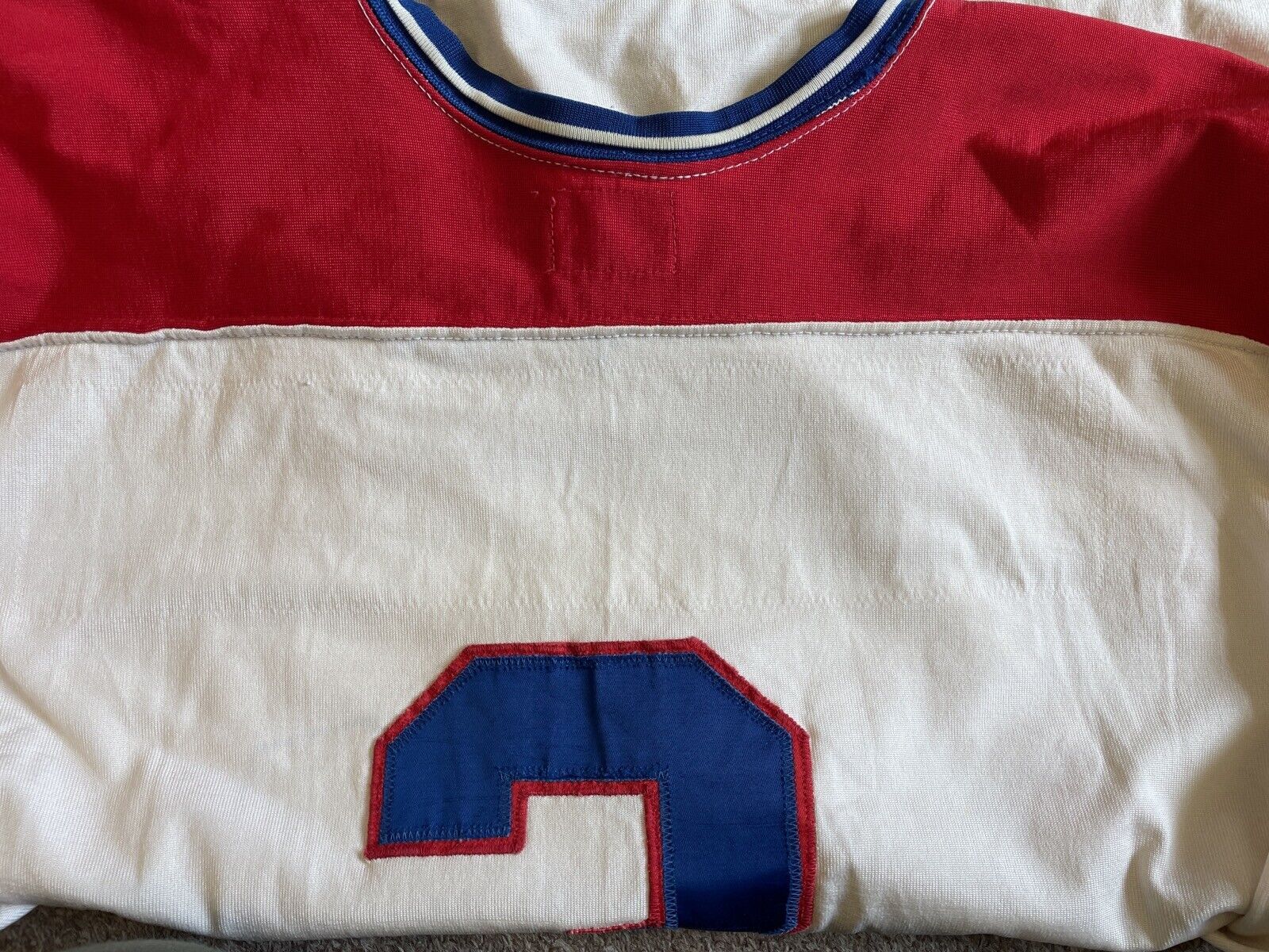 1977-78 Brian Engblom Montreal Canadiens Game Used Jersey Missing the Nameplate