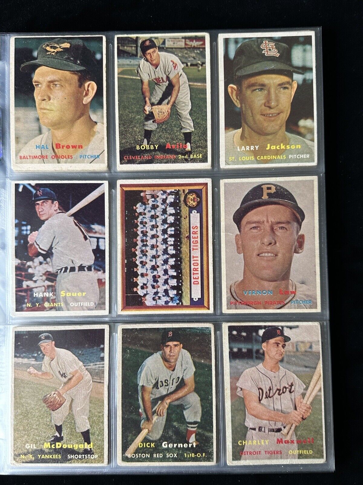 1957 Topps Starter Set Lot of 192 Diff. Baseball Cards w/41 Middle Series