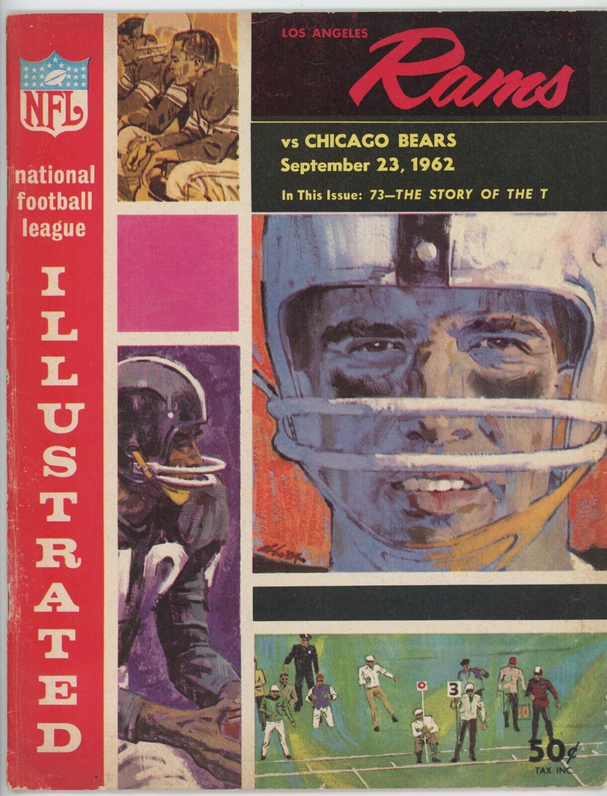 9/23/62 Chicago Bears vs Los Angeles Rams NFL Illustrated Program