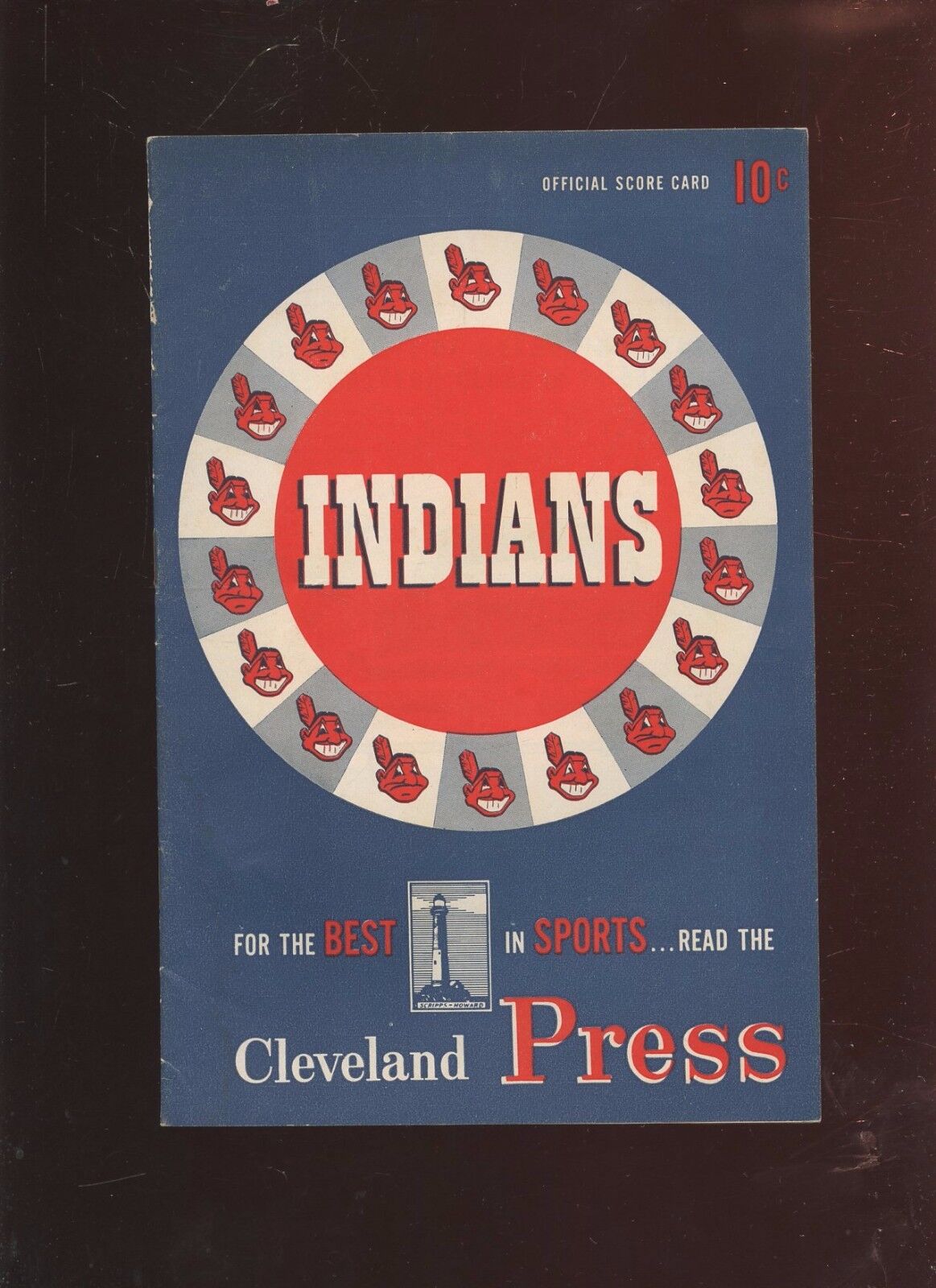 1953 MLB Program Chicago White Sox at Cleveland Indians EXMT