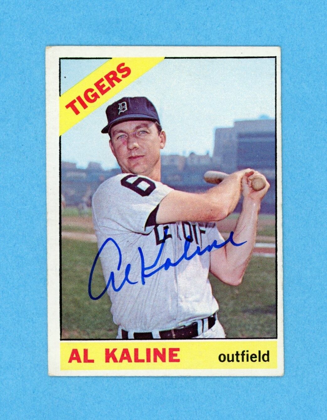 Al Kaline Signed 1966 Topps Card #410 Auto with B&E Hologram