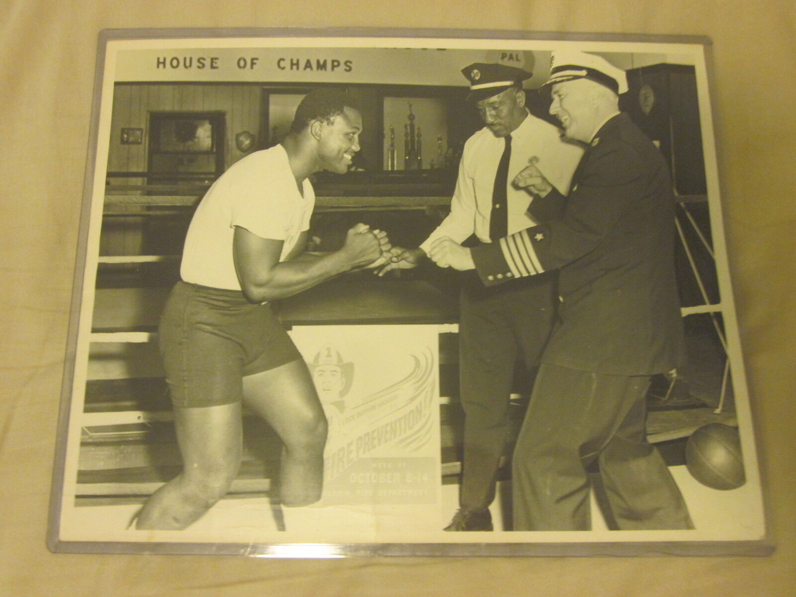 Vintage Joe Frazier Fire Prevention Week Photo