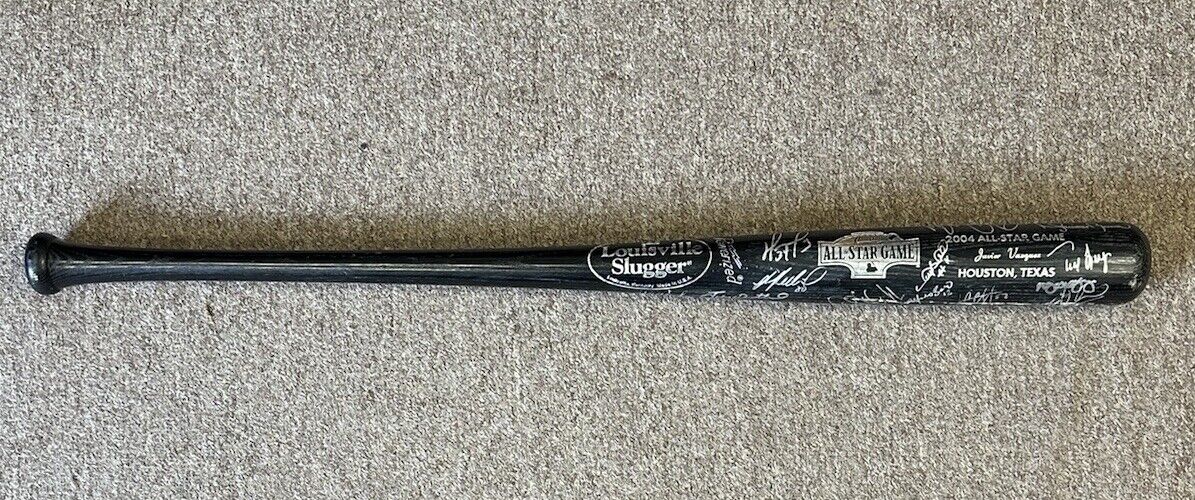 2004 A.L. All-Stars TEAM SIGNED 34” Bat 27 sigs w/ Jeter Mariano Ichiro Ortiz  +