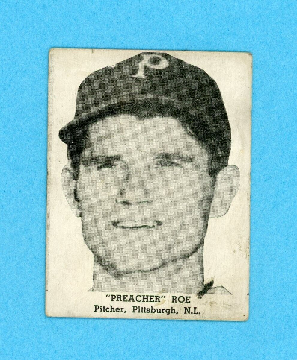 1947 Tip Top Bread Preacher Roe Pittsburgh Pirates Baseball Card LG damaged back