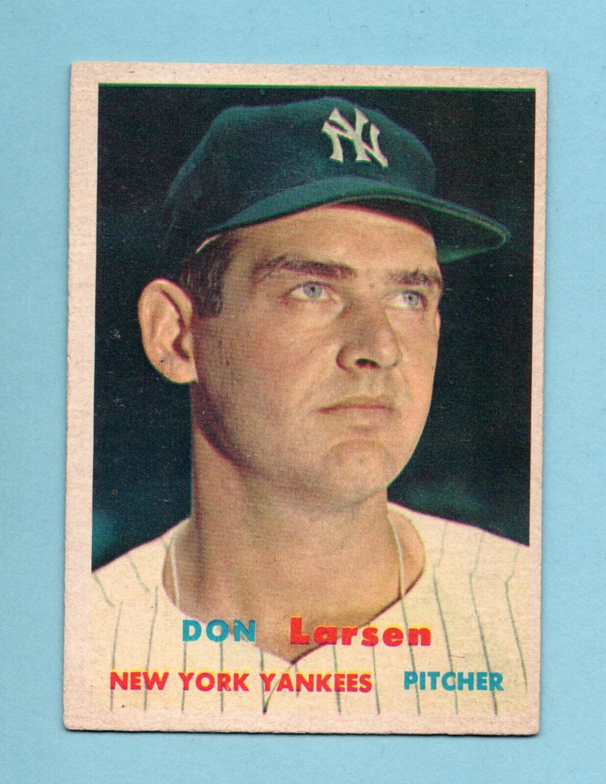 1957 Topps #175 Don Larsen New York Yankees Baseball Card EX lt wrk