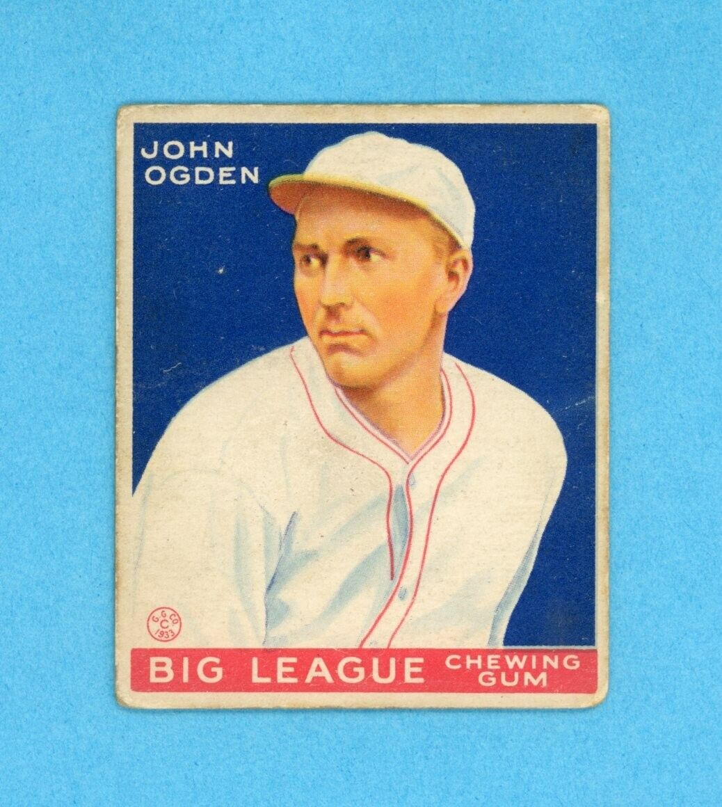 1933 Goudey #176 John Ogden Baltimore Orioles Baseball Card VG lht w/c