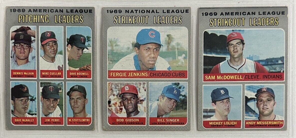 1970 Topps Baseball Leaders Set of 12 w/ Rose Reggie Clemente Aaron Carew - EX