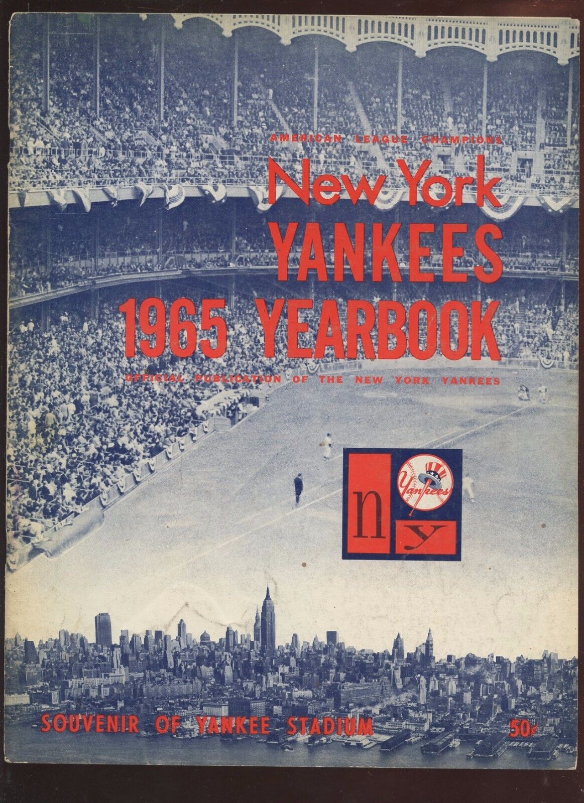 1965 New York Yankees Yearbook EX