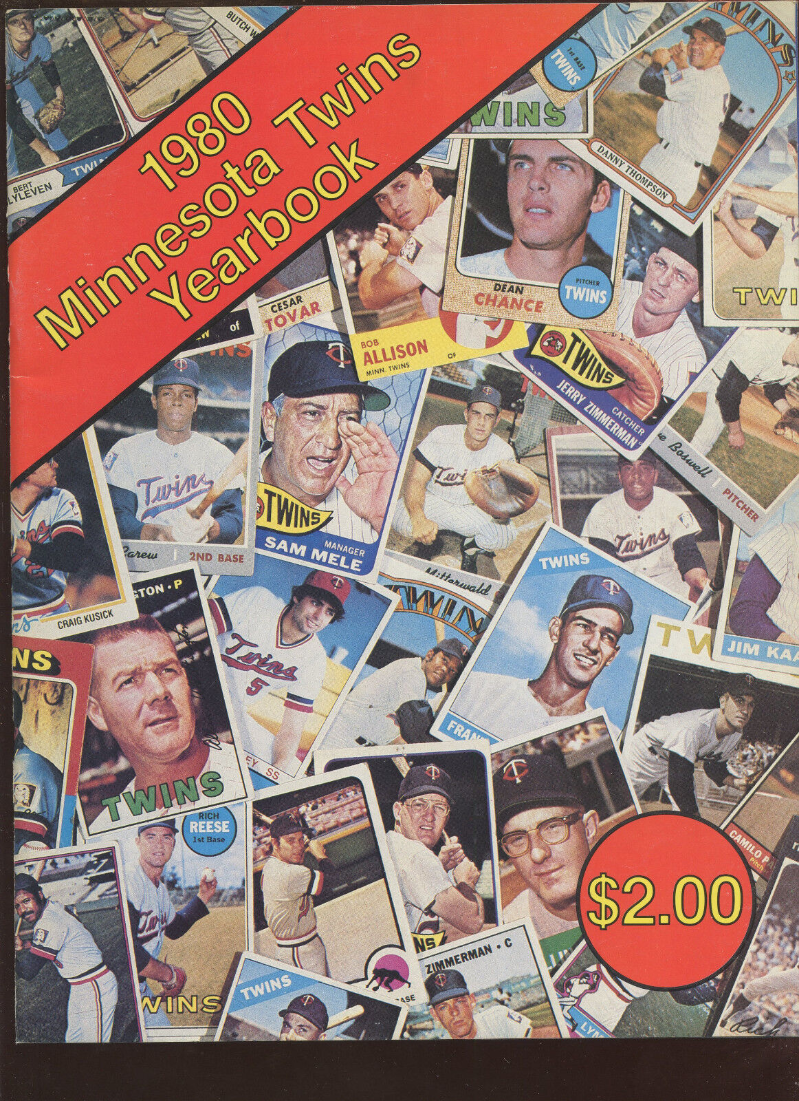 1980 MLB Baseball Yearbook Minnesota Twins EXMT