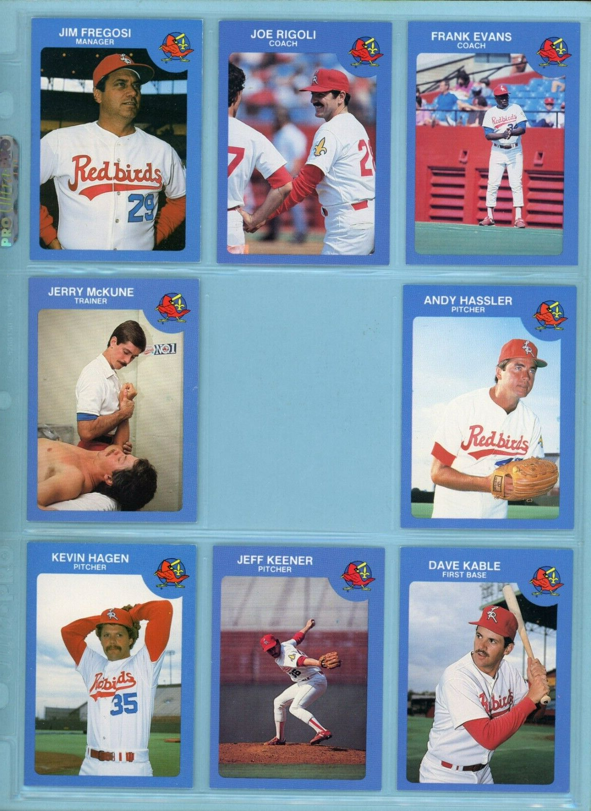 1985 Riley's Louisville Red Birds Near Set (28 of 30) Baseball Cards NM