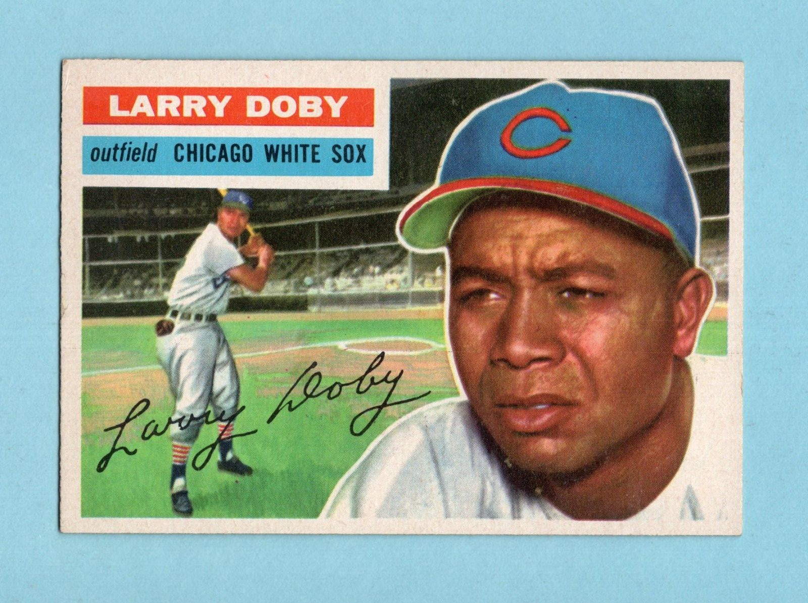 1956 Topps #250 Larry Doby Chicago White Sox Baseball Card NM pt mk