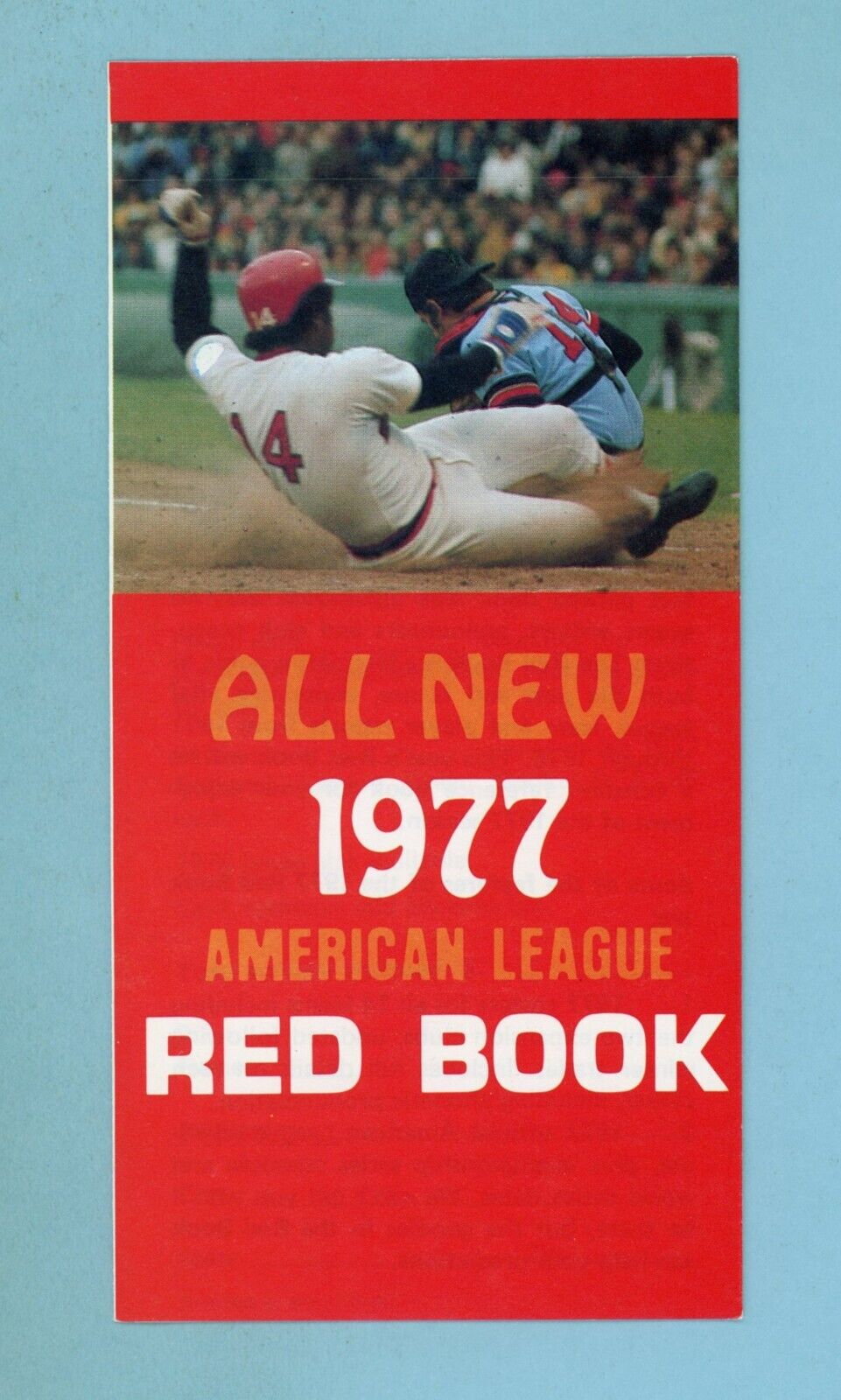 1977 American League Red Book order Pamphlet Jim Rice, Glenn Borgmann on cover