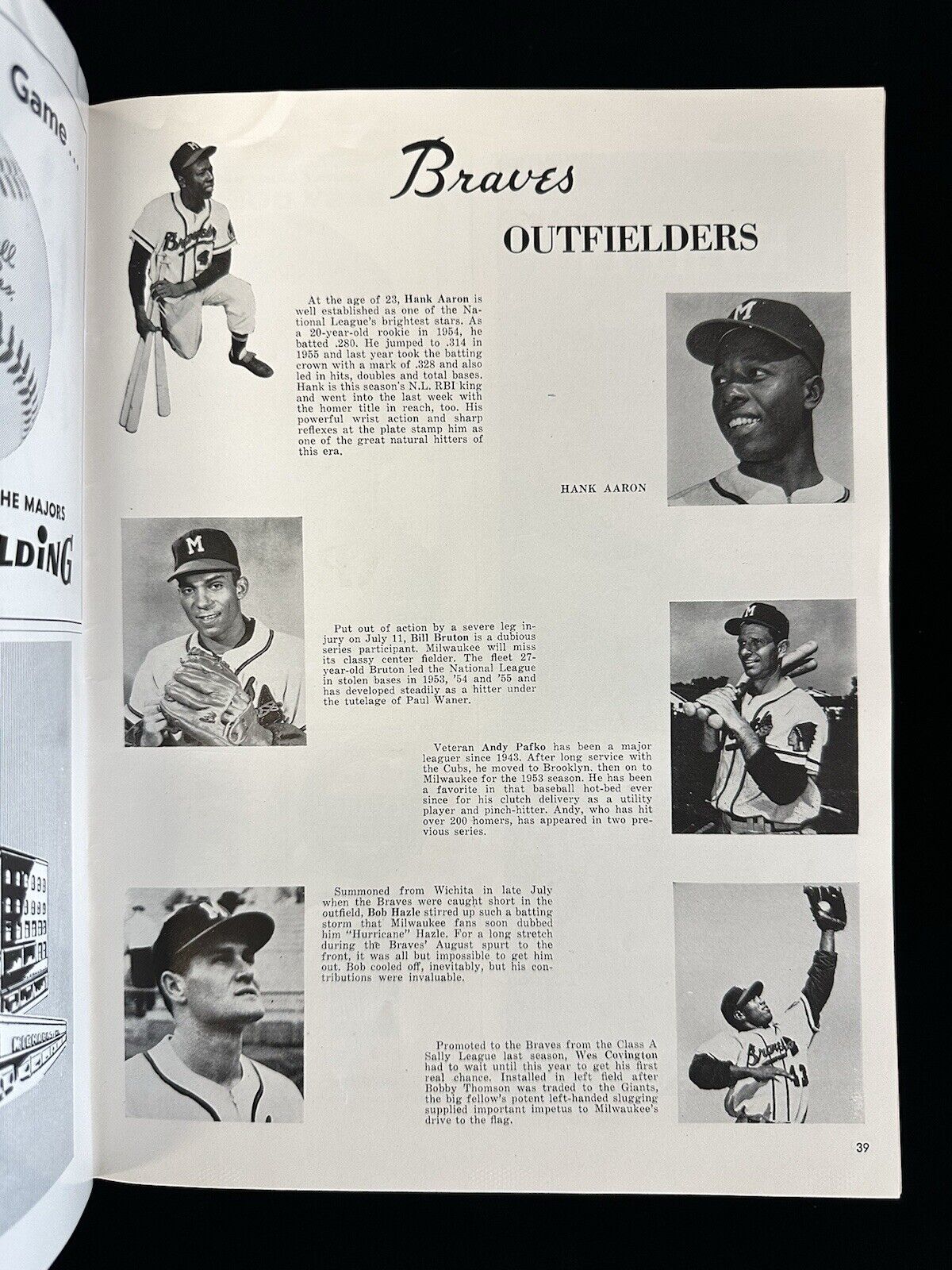 1957 NY Yankees World Series Program vs  Milwaukee Braves - EX/EX-MT unscored