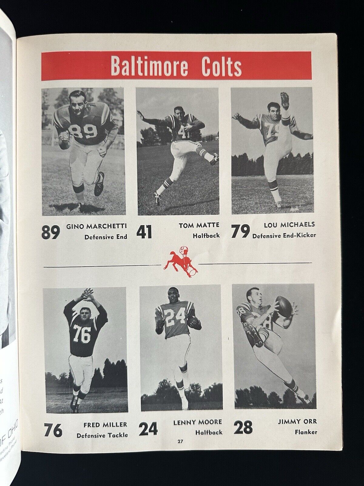 December 27, 1964 NFL Championship Football Program Colts @ Browns w/ Jim Brown