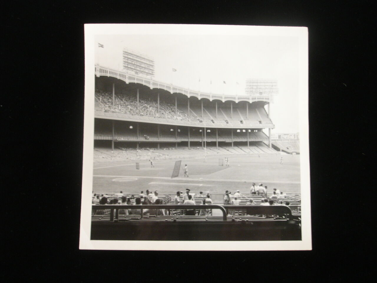 Vintage Black & White 1955 Yankee Stadium Photograph