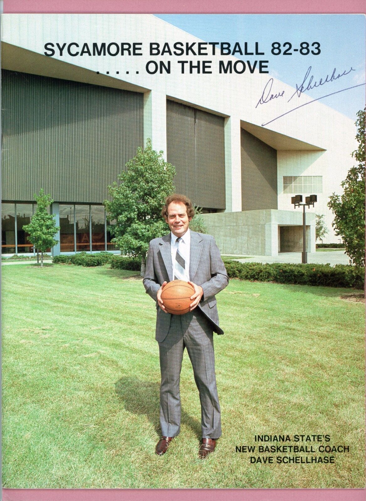 1982-83 Indiana State College Basketball Media Guide Dave Schellhase on cover