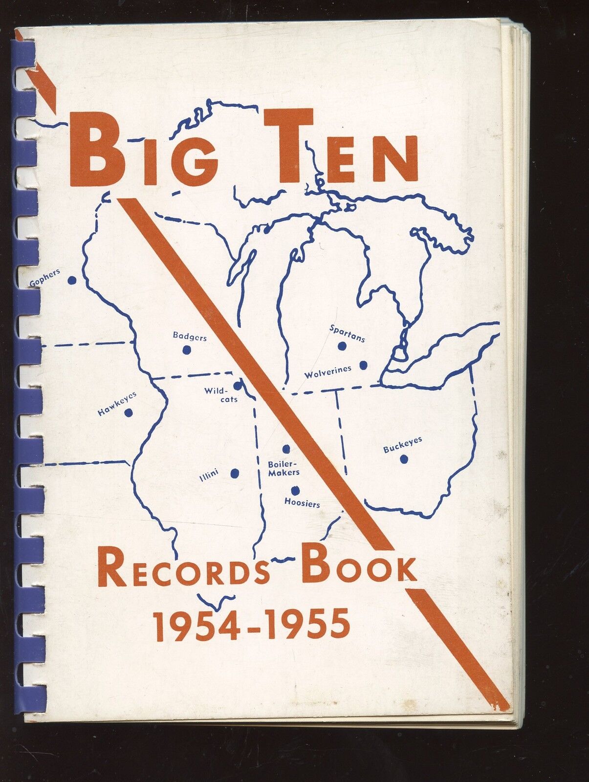 1954/55 Big Ten NCAA Sports Record Book EXMT