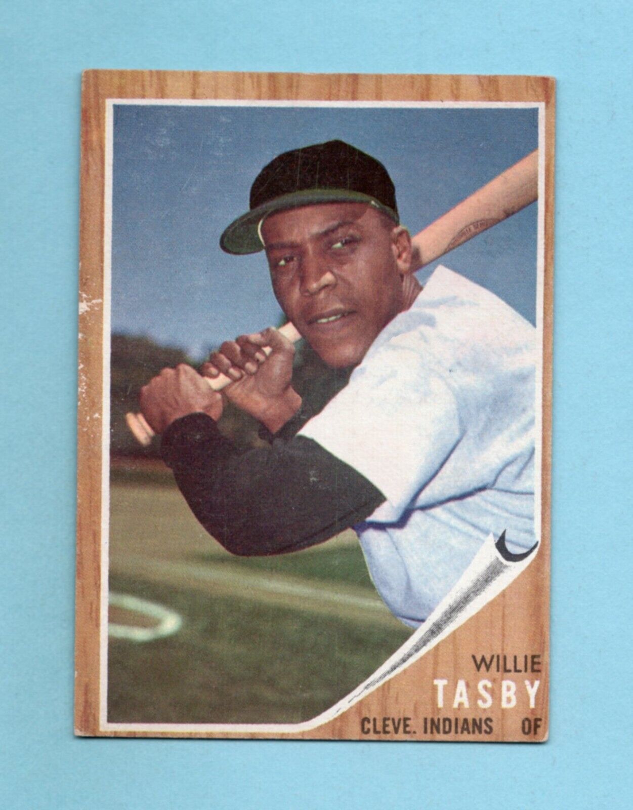 1962 Topps #462 Willie Tasby Clev Indians No Emblem Varia Baseball Card E ap icl