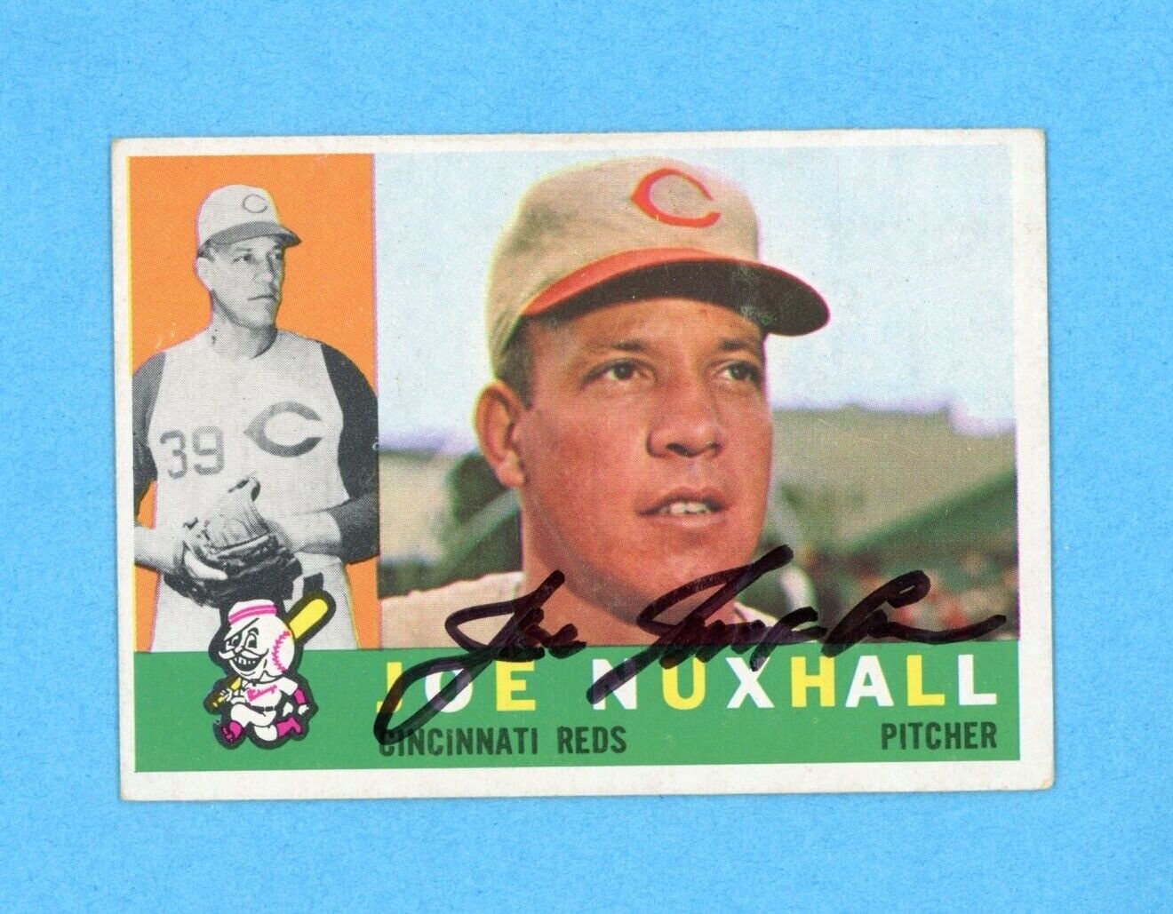 Joe Nuxhall Signed 1960 Topps Card #282 Auto with B&E Hologram