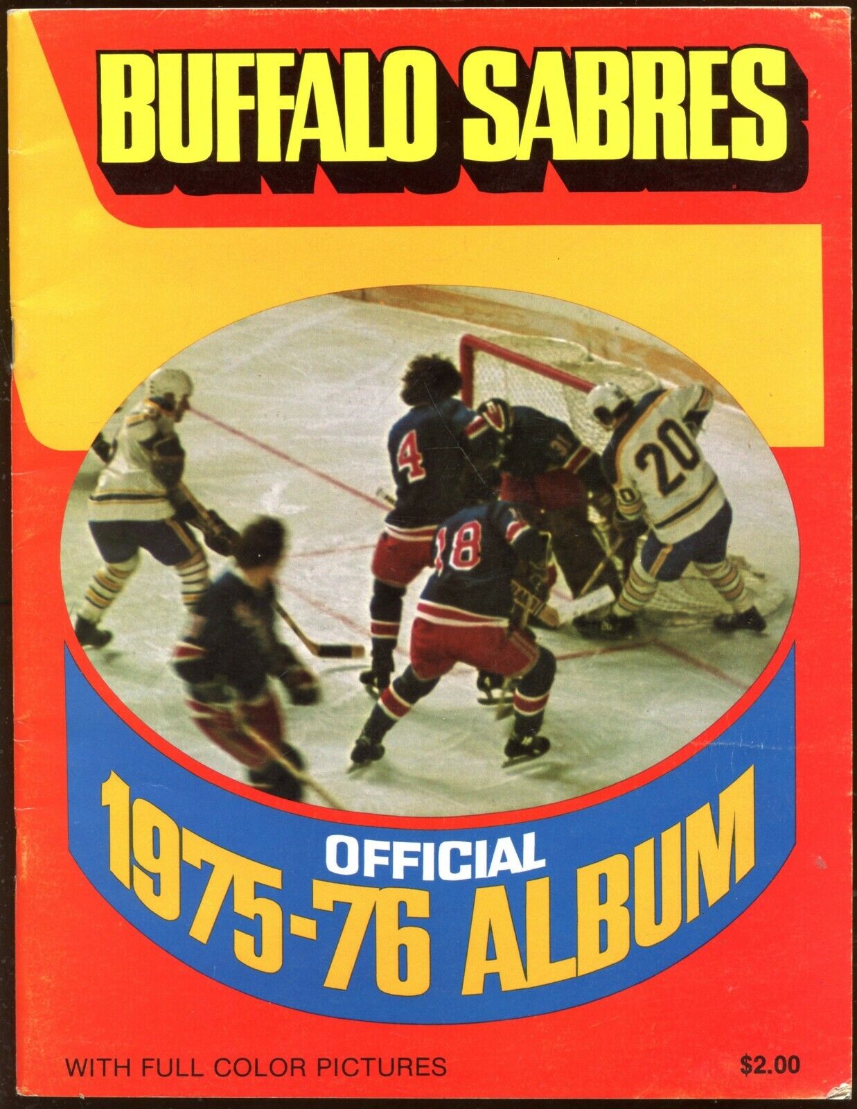 1975/1976 NHL Hockey Buffalo Sabres Yearbook EX