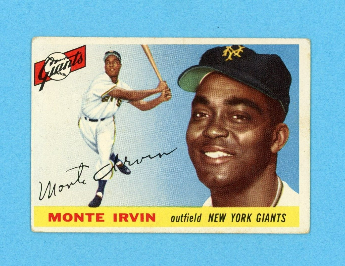 1955 Topps #100 Monte Irvin New York Giants Baseball Card Vg/Ex