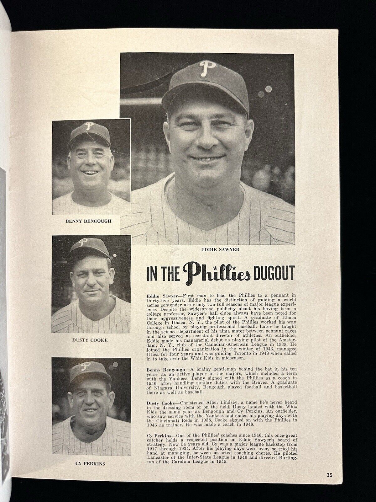 1950 NY Yankees World Series Program vs Philadelphia Phillies - VG unscored