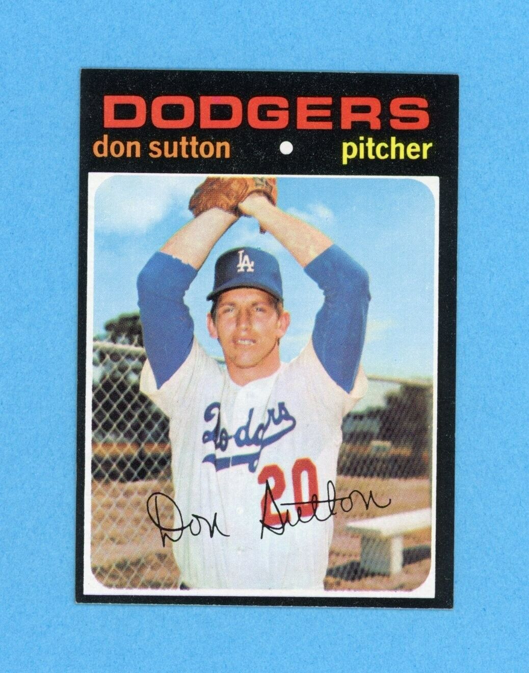 1971 Topps #361 Don Sutton Los Angeles Dodgers Baseball Card NM o/c prt ln