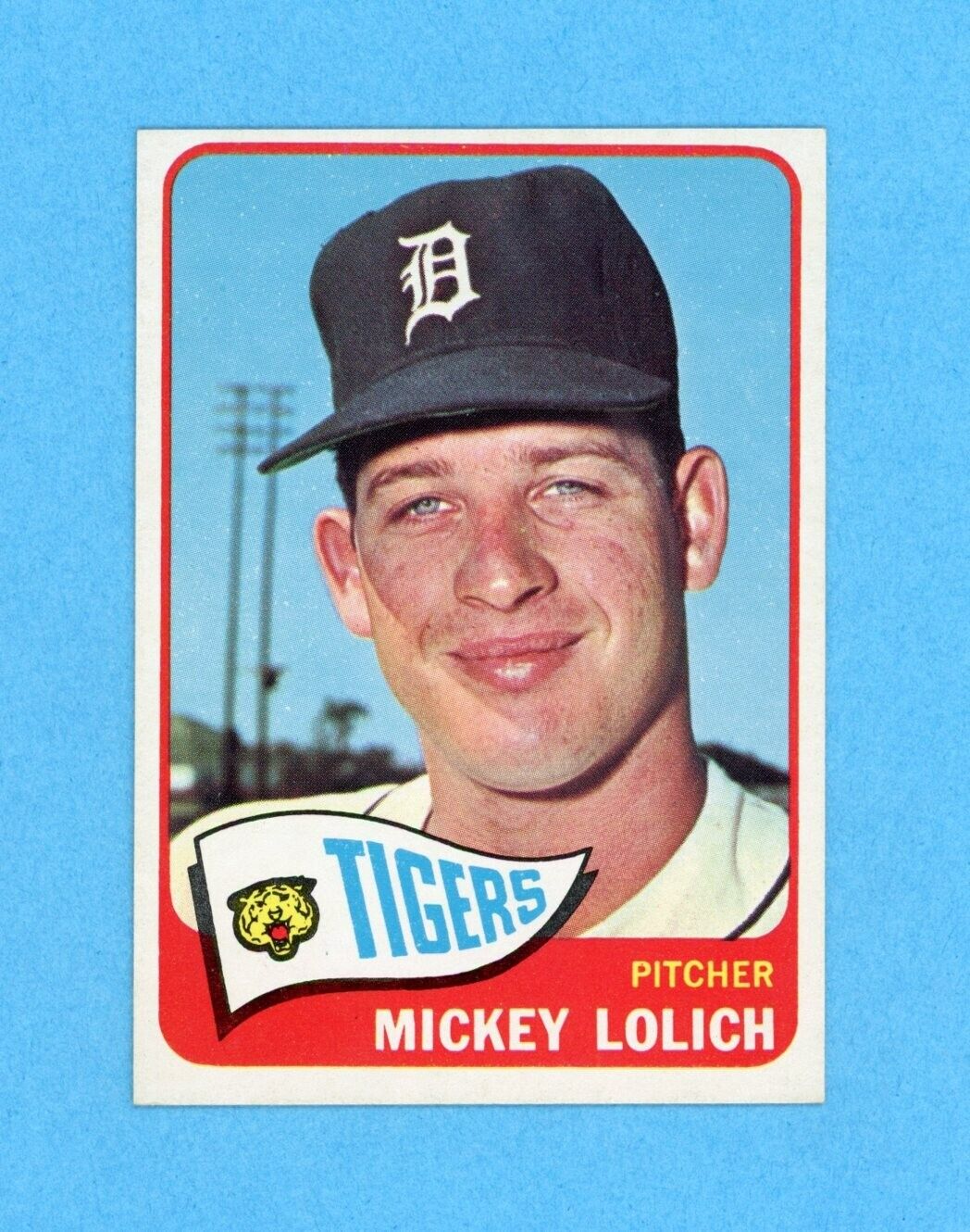 1965 Topps #335 Mickey Lolich Detroit Tigers Baseball Card NM o/c