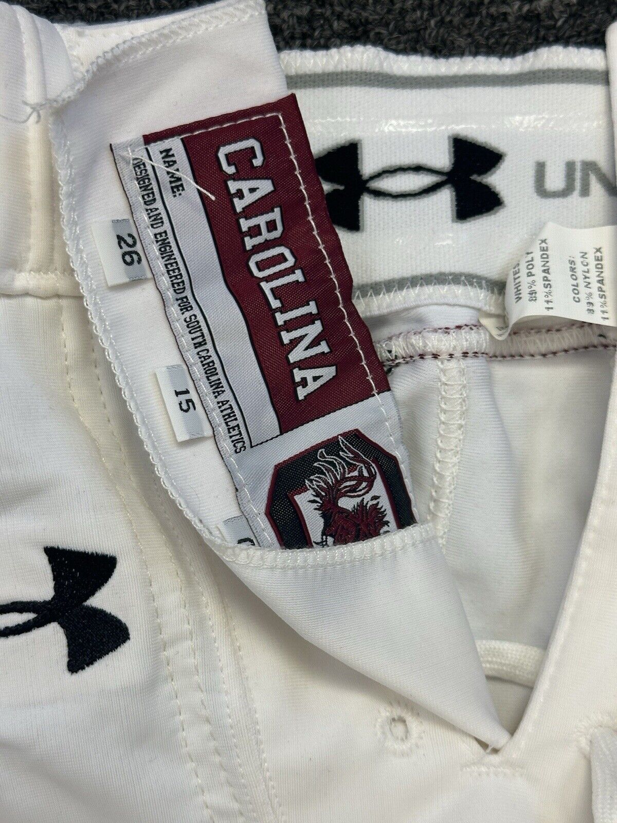 2008 South Carolina Gamecocks GAME USED Under Armour NCAA College Football Pants