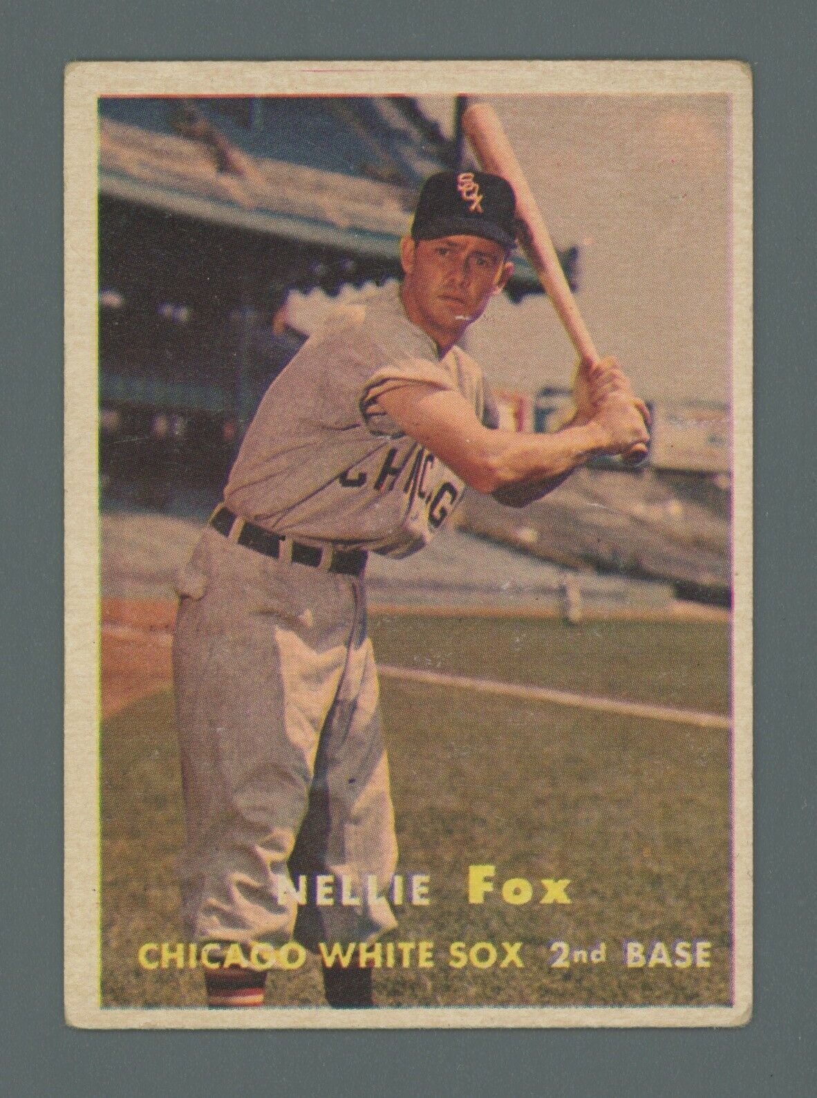 1957 Topps #38 Nellie Fox Chicago White Sox Baseball Card Low Grade