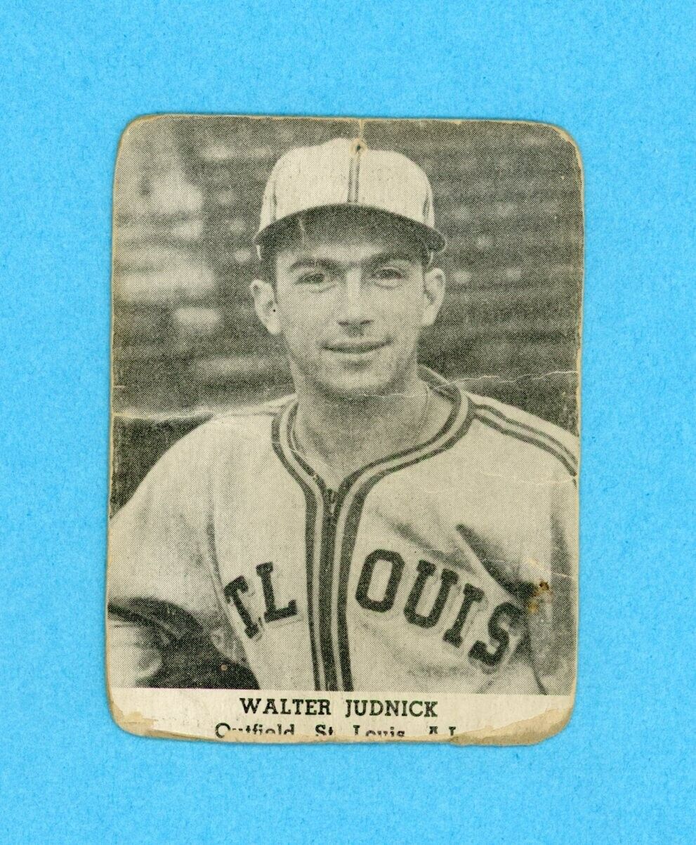 1947 Tip Top Bread Walter Judnick St. Louis Browns Baseball Card Low Grade