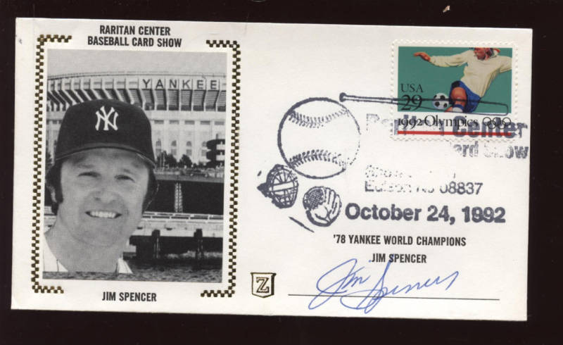 1992 Sparky Lyle New York Yankee Z Envelope Autograph